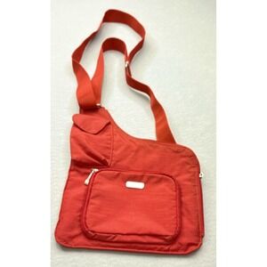 Baggallini Womens Crossbody Bag Red Nylon Small Travel Purse